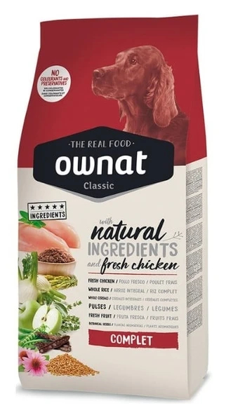 Ownat Classic Tavuklu Köpek Maması 4 Kg