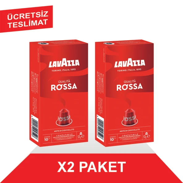 Lavazza Qualita Rossa 57gr Nespresso Uyumlu Alüminyum Kapsül x2