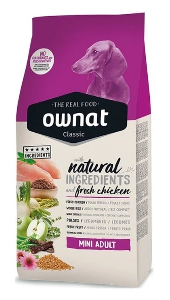 Ownat Classic Tavuklu Mini Adult Köpek Maması 4 Kg - 1