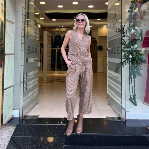 KAHVE PÖTİKARE PANTOLON - Resim 3