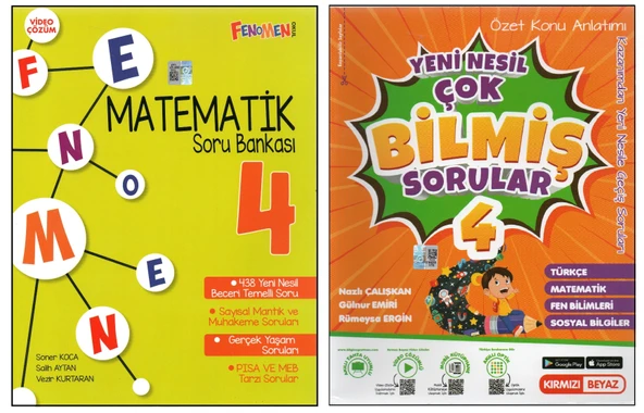 FENOMEN 4. SINIF MATEMATİK S.B.+KIRMIZI BEYAZ ÇOK BİLMİŞ SORULAR (2 KİTAP)