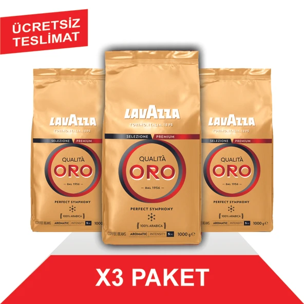 Lavazza Qualita Oro Çekirdek Kahve (1000gr) x3