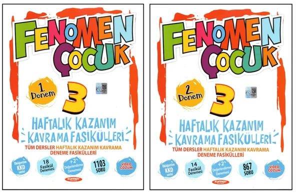 KURMAY 3. SINIF HAFTALIK KAZANIM KAVRAMA FASİKÜLLERİ (2 KİTAP)
