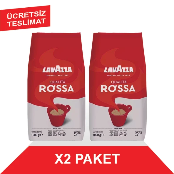 Lavazza Qualita Rossa Çekirdek Kahve (1000gr) x2 ürün görseli 1