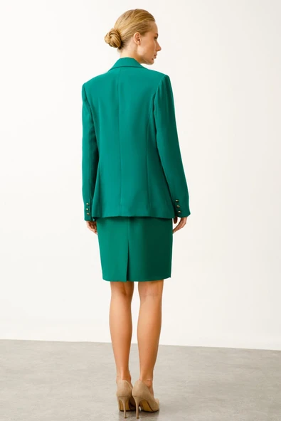 Ekol Blazer Süs Düğmeli Ceket - Resim 7