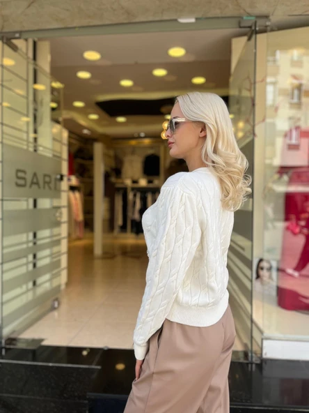 BELİ LASTİKLİ DERİ PANTOLON - Resim 2