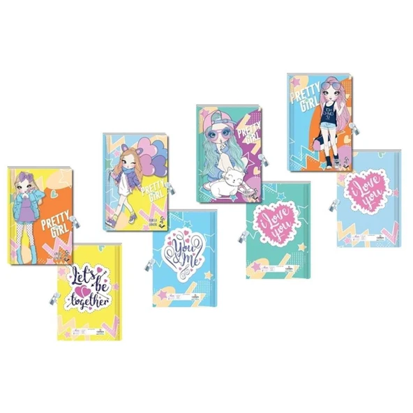 LILAMOR GUNLUK DEFTERI PRETTY GIRL KOKULU 112YP. ürün görseli 1