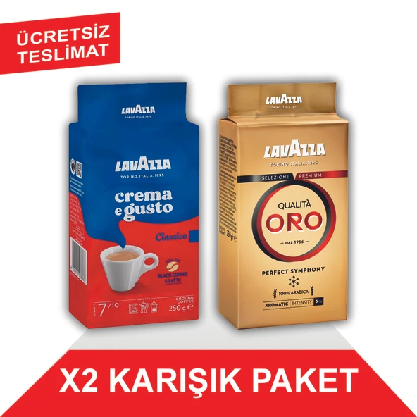 Lavazza Crema e Gusto + Qualita Oro Filtre Kahve (250gr) 2'Li Paket