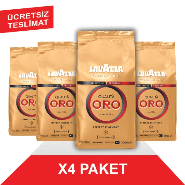 Lavazza Qualita Oro Çekirdek Kahve (1000gr) x4 ürün görseli 1