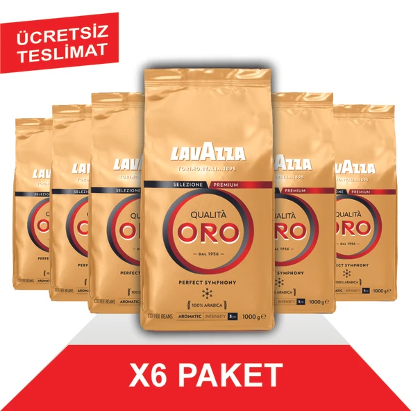 Lavazza Qualita Oro Çekirdek Kahve (1000gr) x6 ürün görseli 1