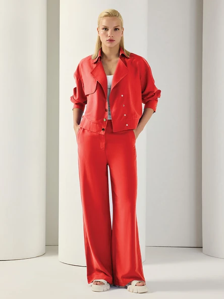 BELİ KEMERLİ PALAZZO PANTOLON ürün görseli 1