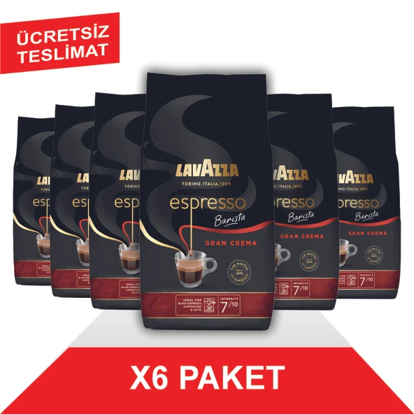 Lavazza Espresso Barista Gran Crema Çekirdek Kahve (1000gr) x6