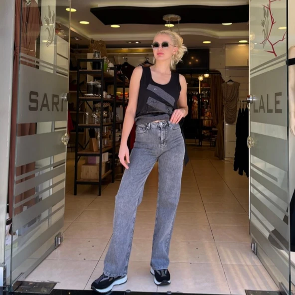 ASİMETRİK ANTRA GARNİLİ ATLET - Resim 4