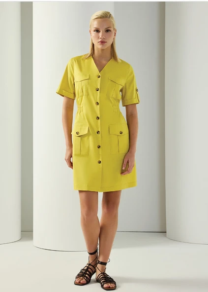 COTTON KUMAŞ SAFARİ ELBİSE ürün görseli