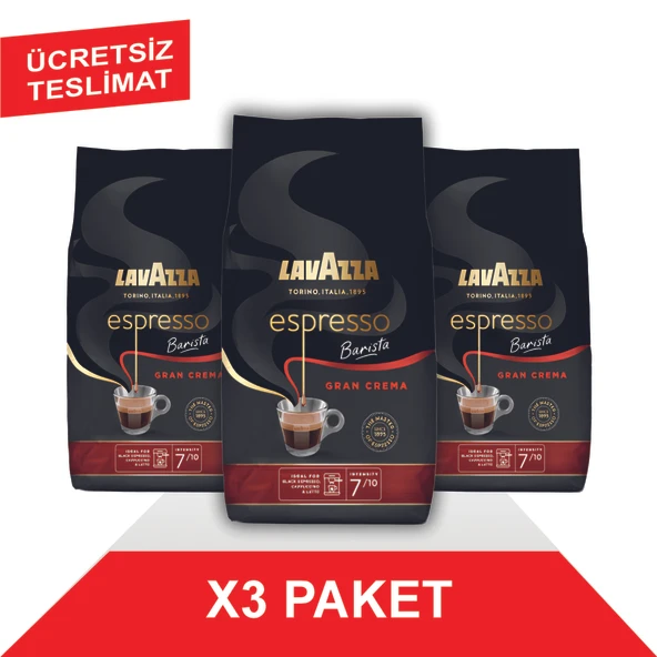 Lavazza Espresso Barista Gran Crema Çekirdek Kahve (1000gr) x3