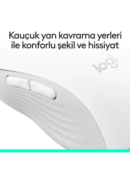 Logitech Signature M650 910-006255 Küçük ve Orta Boy Sağ El Için Sessiz Kablosuz Mouse - Beyaz - 4