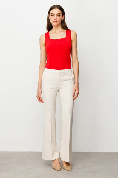 Ekol Yandan Cepli İspanyol Paça Pantolon - Resim 9