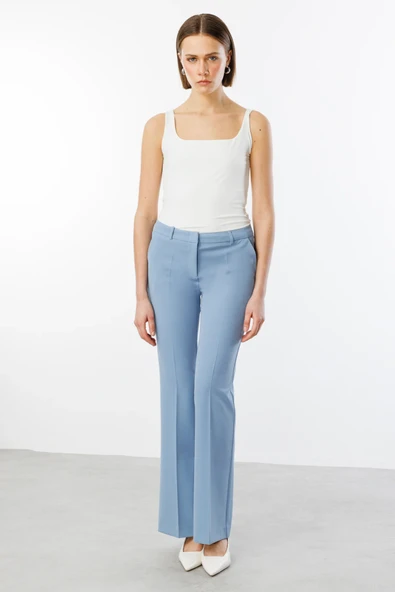 Ekol Yandan Cepli İspanyol Paça Pantolon - Resim 12