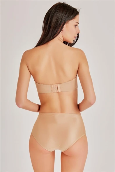 DÜZ KUMAŞ B.BEDEN İNCE SÜNGER ASKISIZ SÜTYEN - Resim 8