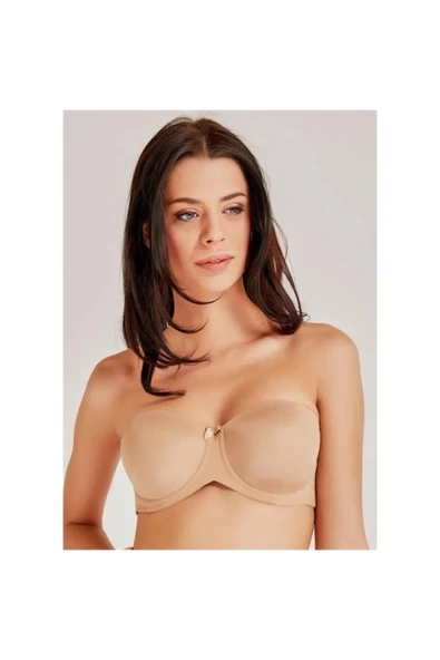 DÜZ KUMAŞ B.BEDEN İNCE SÜNGER ASKISIZ SÜTYEN - Resim 5