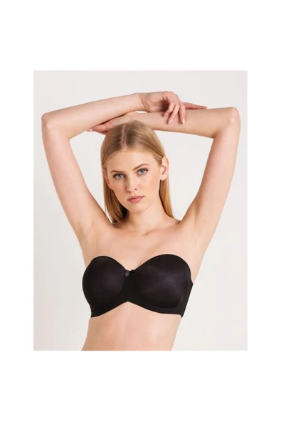 DÜZ KUMAŞ B.BEDEN İNCE SÜNGER ASKISIZ SÜTYEN - Resim 4