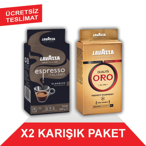 Lavazza Espresso Classico Italiano + Qualita Oro Filtre Kahve (250gr) 2'Li Paket