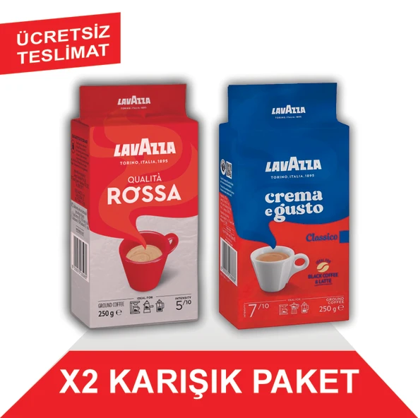 Lavazza Qualita Rossa + Crema e Gusto Filtre Kahve (250gr) 2'Li Paket