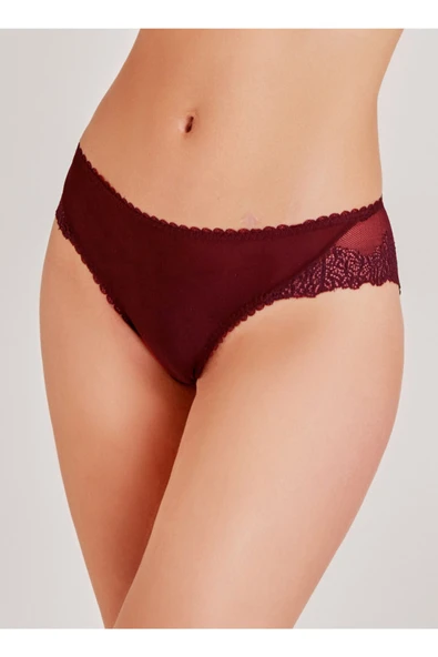 ÖNÜ KUMAŞ ARKASI DANTEL SLIP KÜLOT ürün görseli 1