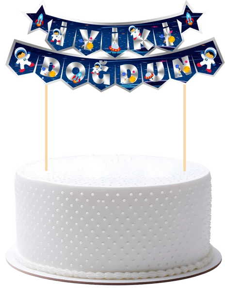 Uzay Pasta Üstü Banner ürün görseli