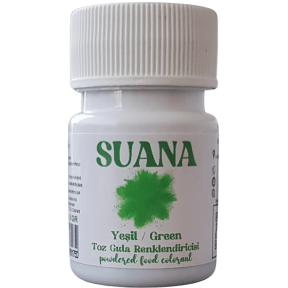 Suana Su Bazlı Toz Gıda Boyası 8 gr Yeşil - 1
