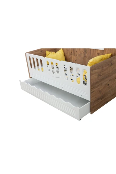 Güven Mobilya  Montessöri 90*190 Yavru Yataklı Ceviz / Beyaz - 7