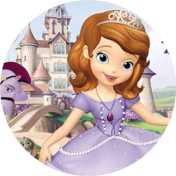 Sofia Yuvarlak Pasta Yenilebilir Resim Baskı 20 cm ürün görseli