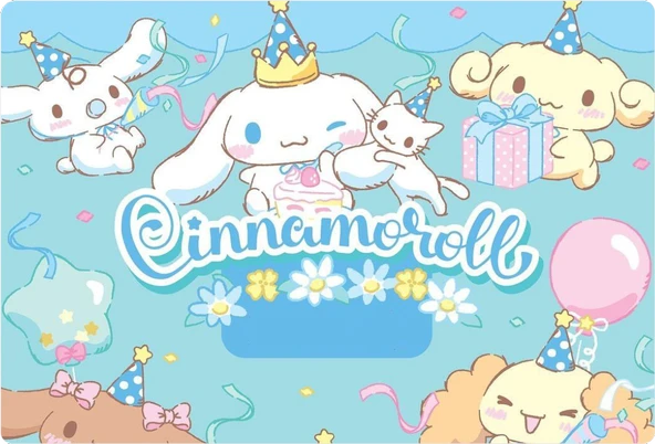 Cinnamoroll Dikdörtgen Pasta Yenilebilir Resim Baskı 28*19 cm ürün görseli 1