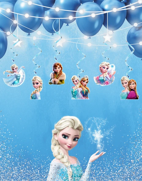 Frozen Temalı 3D Tavan Sarkıt 6 lı - 1