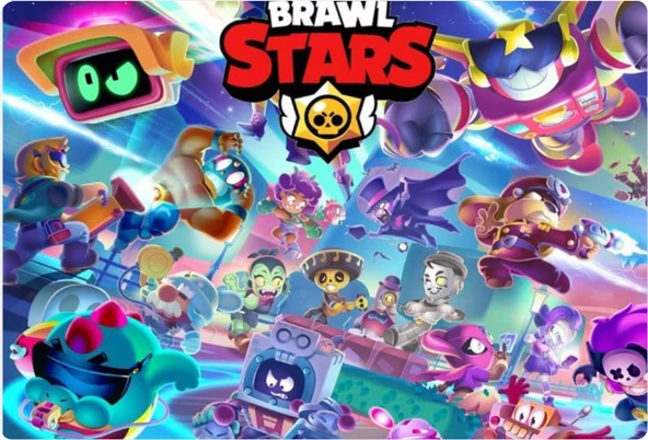 Brawl Stars Dikdörtgen Pasta Yenilebilir Resim Baskı 28*19 cm ürün görseli 1
