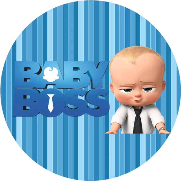 Baby Boss Yuvarlak Pasta Yenilebilir Resim Baskı 20 cm ürün görseli