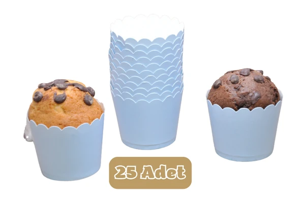 Mavi Renkli Cupcake Muffin Kalıbı ürün görseli