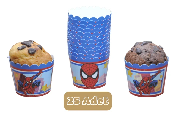 Örümcek Adam Temalı Cupcake Muffin Kalıbı ürün görseli