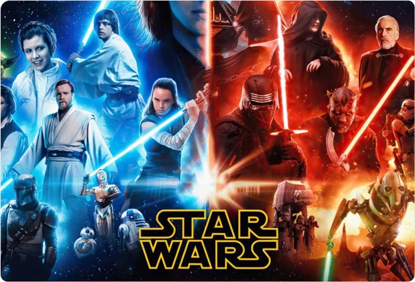 Starwars Dikdörtgen Pasta Yenilebilir Resim Baskı 28*19 cm ürün görseli