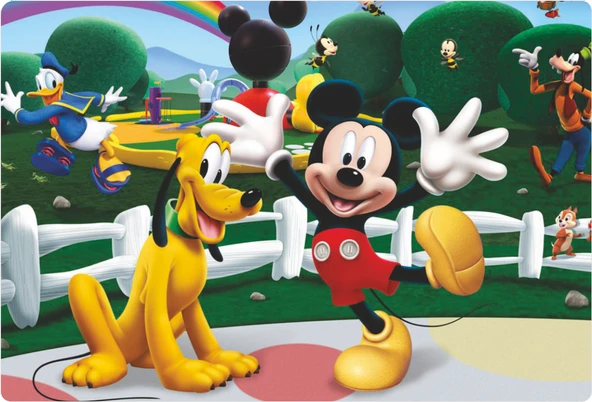 Mickey Mouse Dikdörtgen Pasta Yenilebilir Resim Baskı 28*19 cm ürün görseli