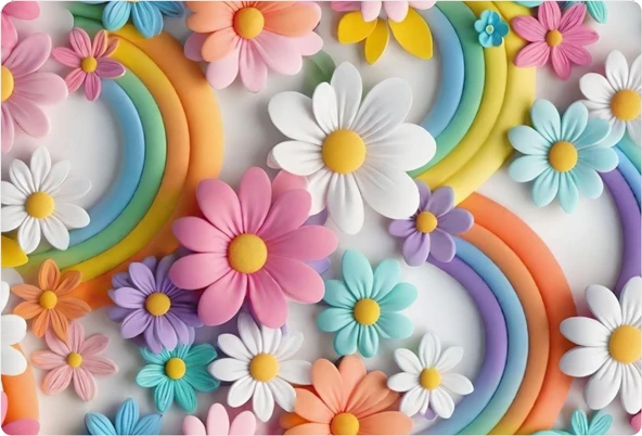 Çiçek Dikdörtgen Pasta Yenilebilir Resim Baskı 28*19 cm ürün görseli