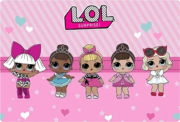 Lol Bebek Dikdörtgen Pasta Yenilebilir Resim Baskı 28*19 cm ürün görseli