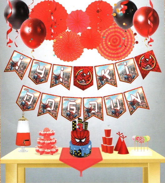 Örümcek Adam Temalı Uzar Yazı Banner ürün görseli 1