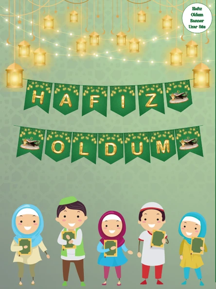 Hafız Oldum Temalı Uzar Yazı Banner ürün görseli 1