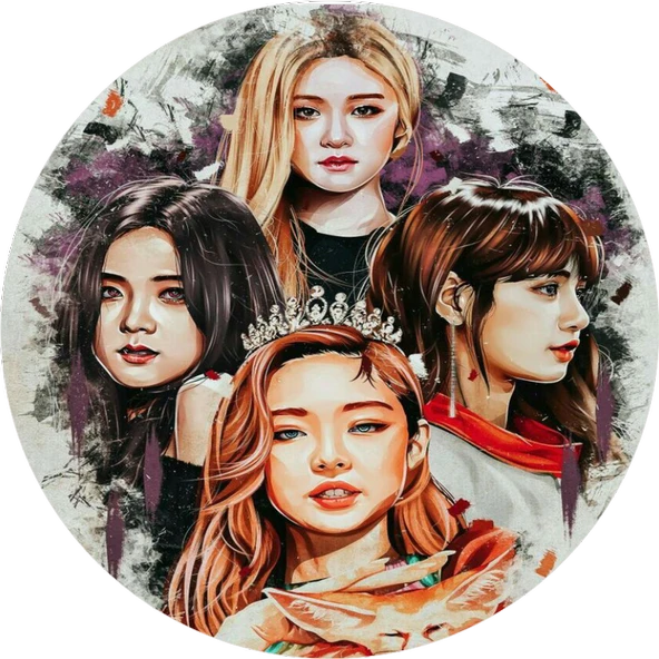 Black Pink Yuvarlak Pasta Yenilebilir Resim Baskı 20 cm ürün görseli