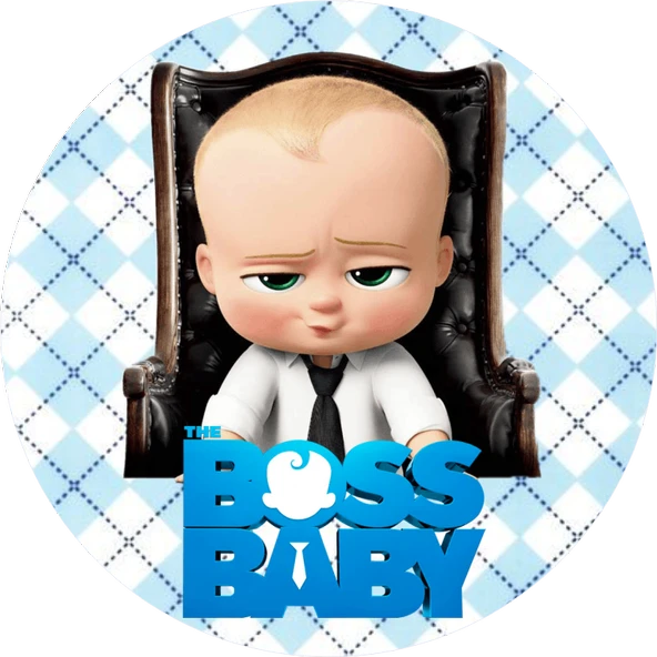 Baby Boss Yuvarlak Pasta Yenilebilir Resim Baskı 20 cm ürün görseli
