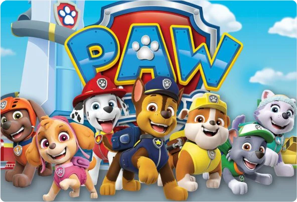 Paw Patrol Dikdörtgen Pasta Yenilebilir Resim Baskı 28*19 cm ürün görseli 1