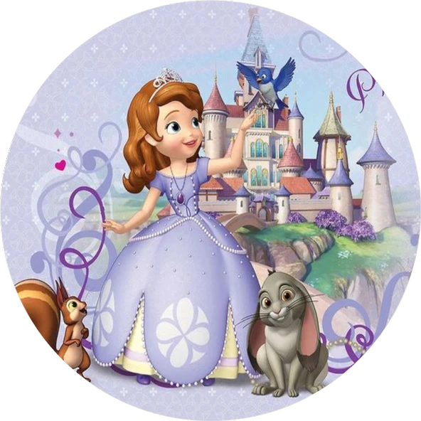 Sofia Yuvarlak Pasta Yenilebilir Resim Baskı 20 cm ürün görseli