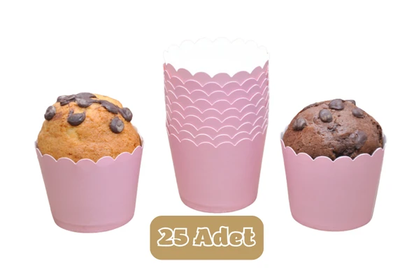 Pembe Renkli Cupcake Muffin Kalıbı ürün görseli