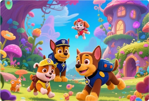Paw Patrol Dikdörtgen Pasta Yenilebilir Resim Baskı 28*19 cm ürün görseli 1
